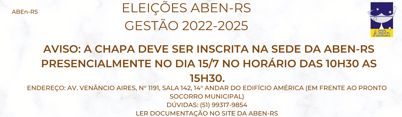 Inscrição de chapas para a Gestão 2022